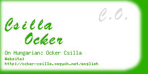 csilla ocker business card